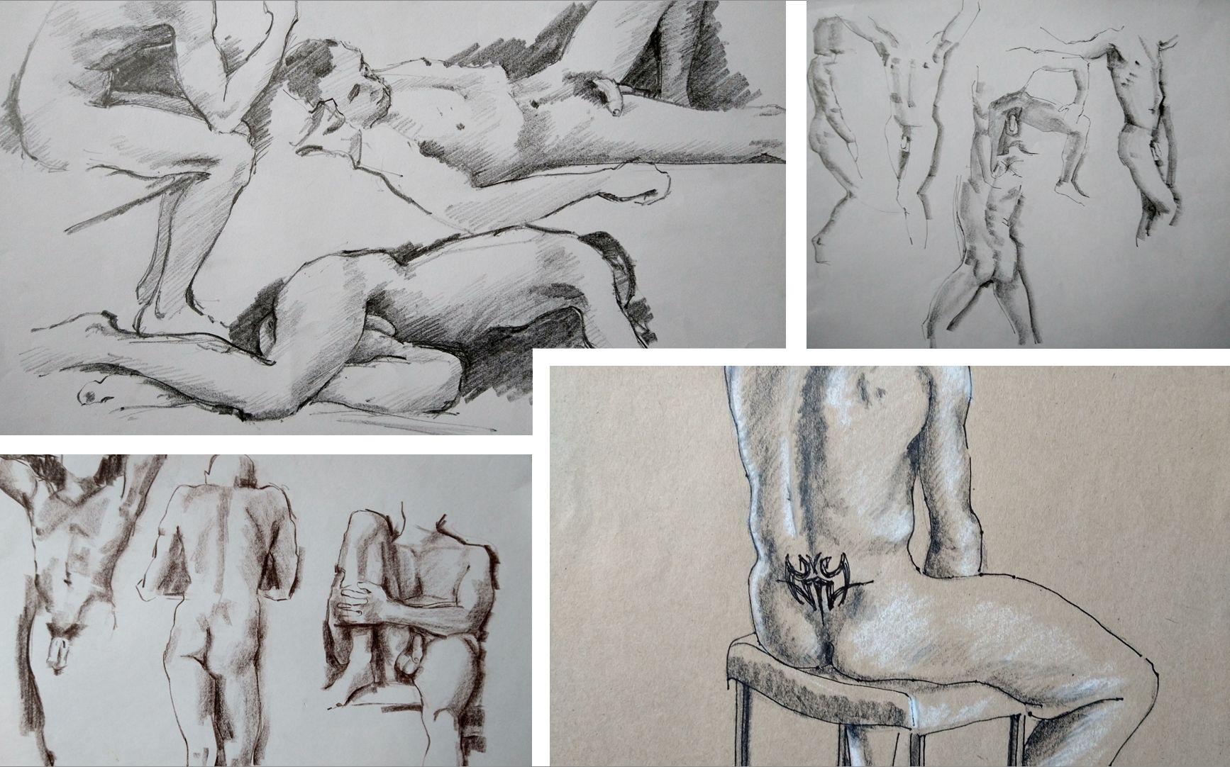 Life drawings collage